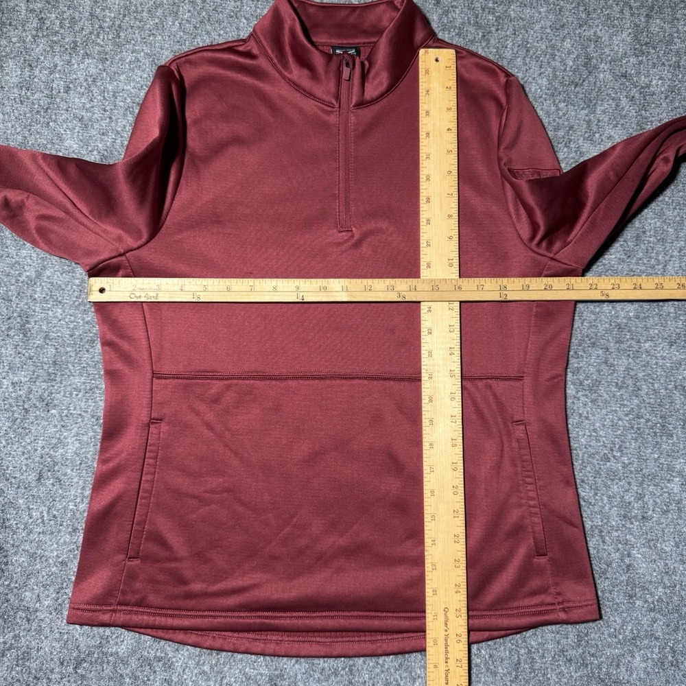 GRUNT STYLE Quarter Front Zip Sweat Wicking Size L Long Sleeve Waffle Top - Picture 5 of 12